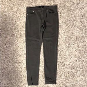 BANANA REPUBLIC skinny gray brushed jeans.…